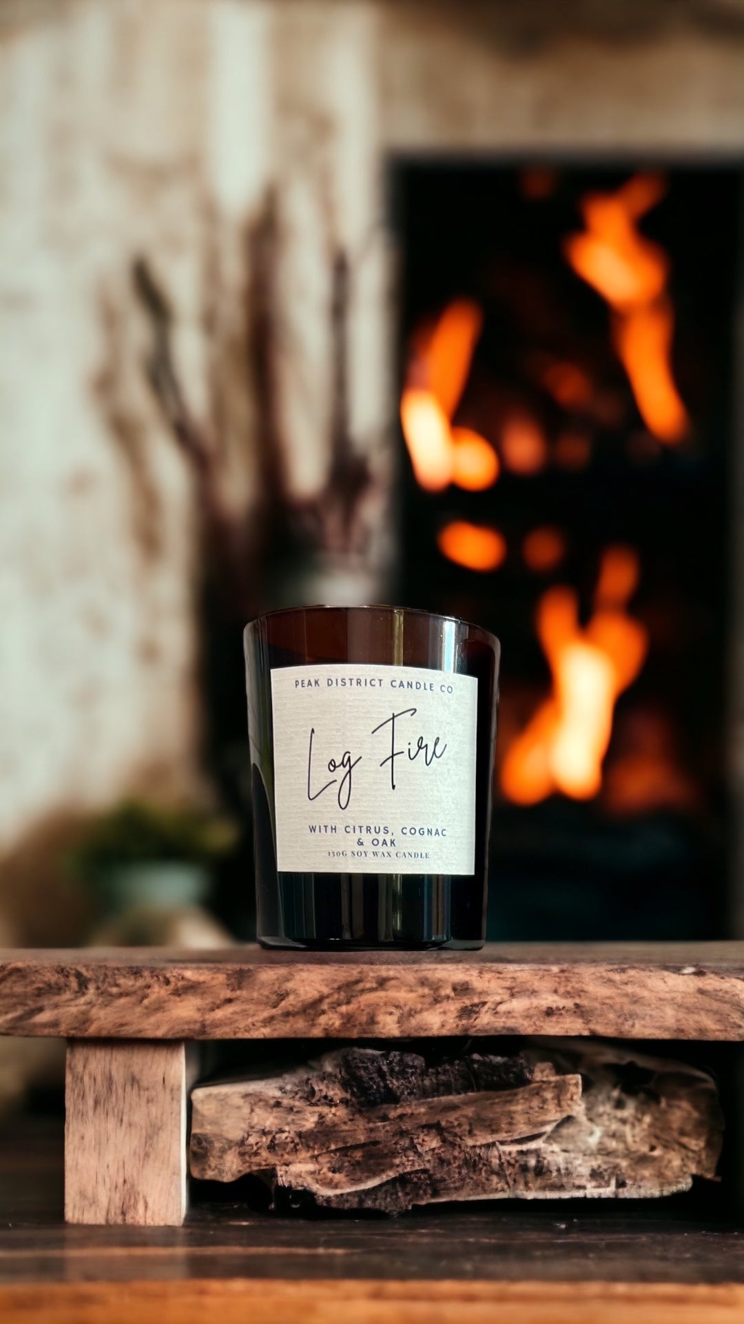 Log Fire Soy Candle