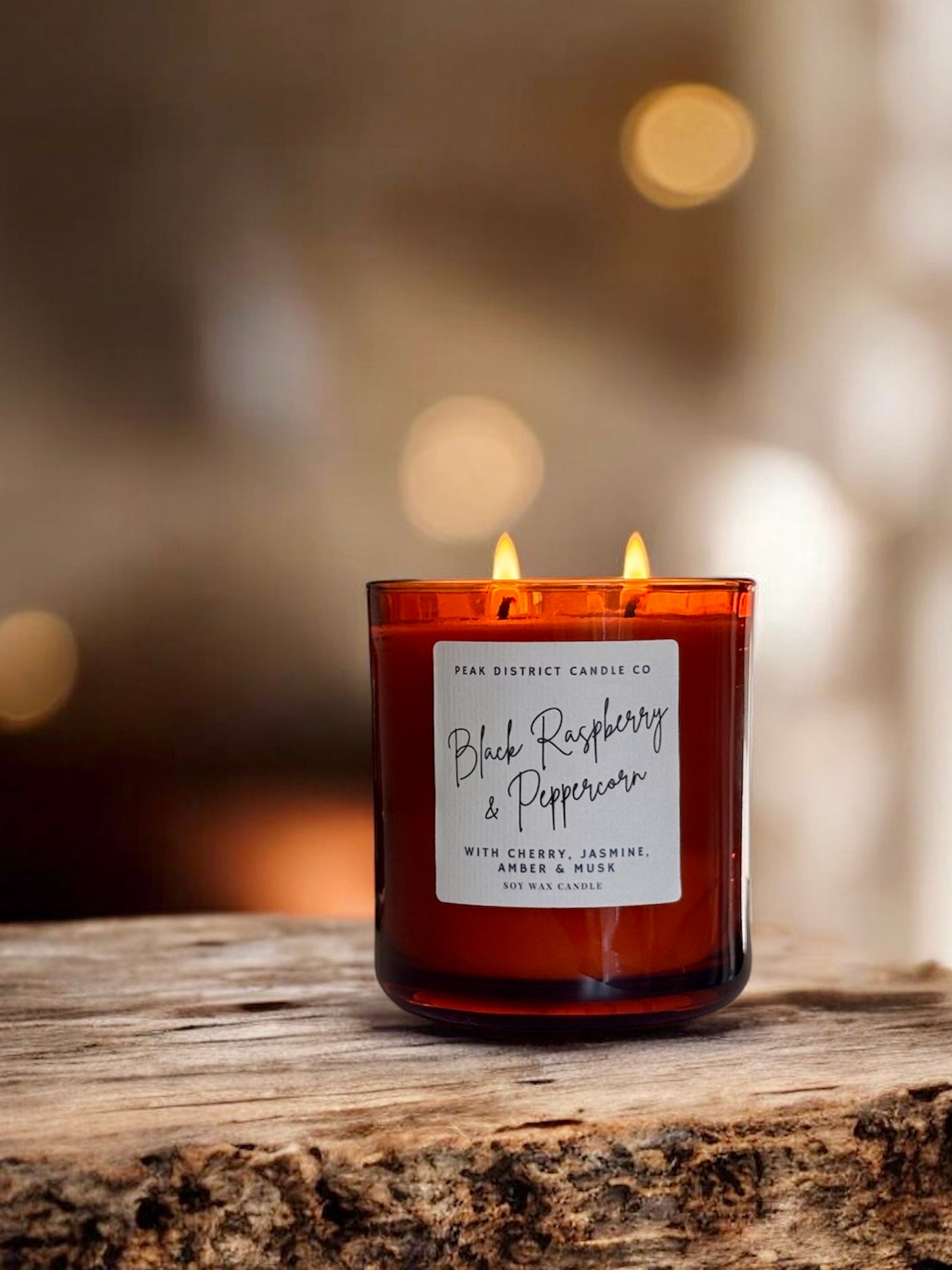Black Raspberry & Peppercorn Double Wick Candle