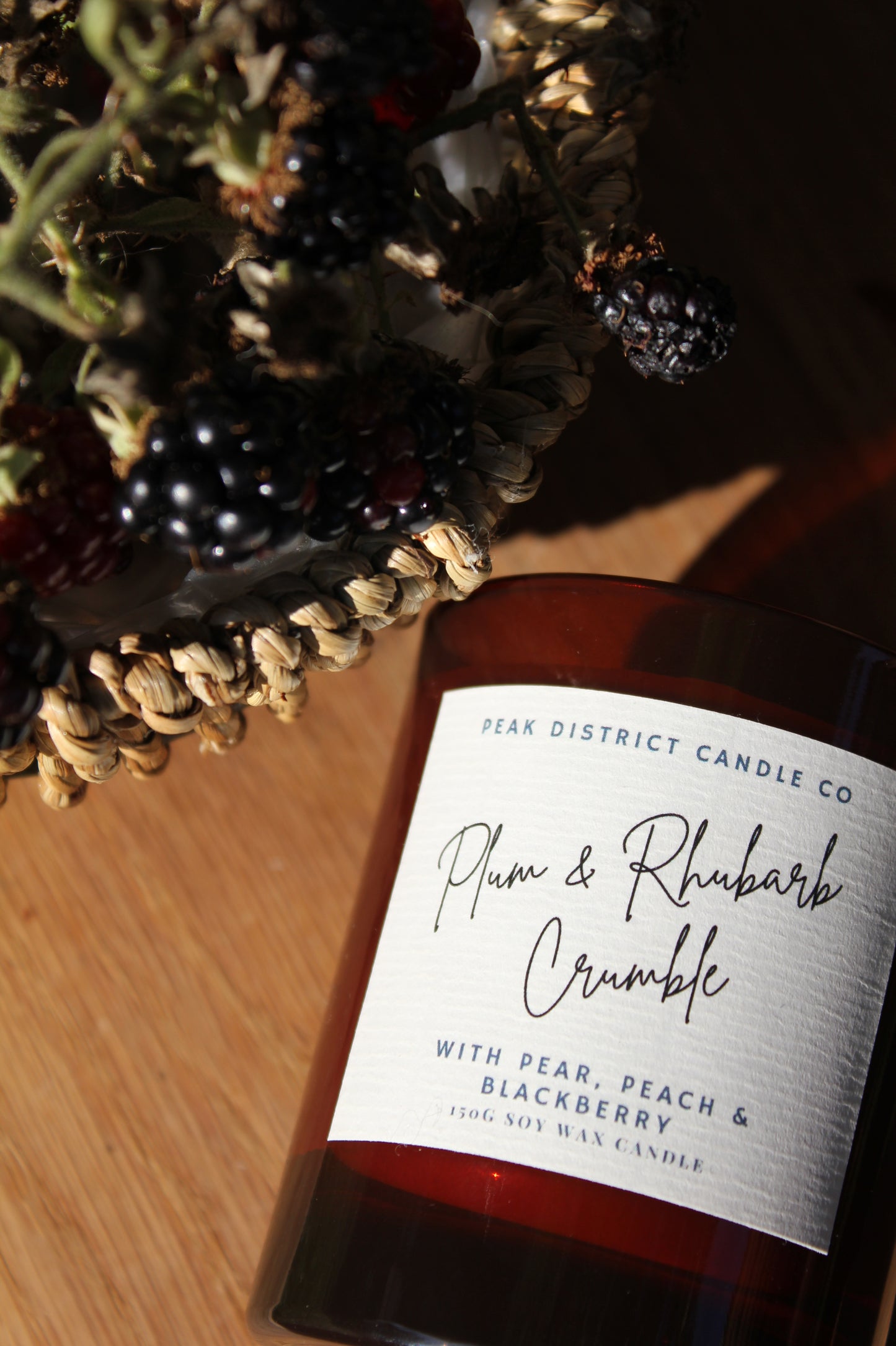 Plum & Rhubarb Crumble Soy Candle