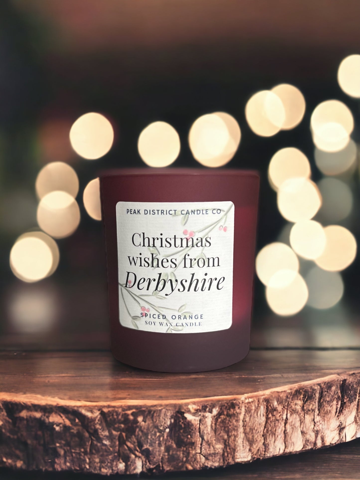 Christmas wishes from Derbyshire Spiced Orange Candle