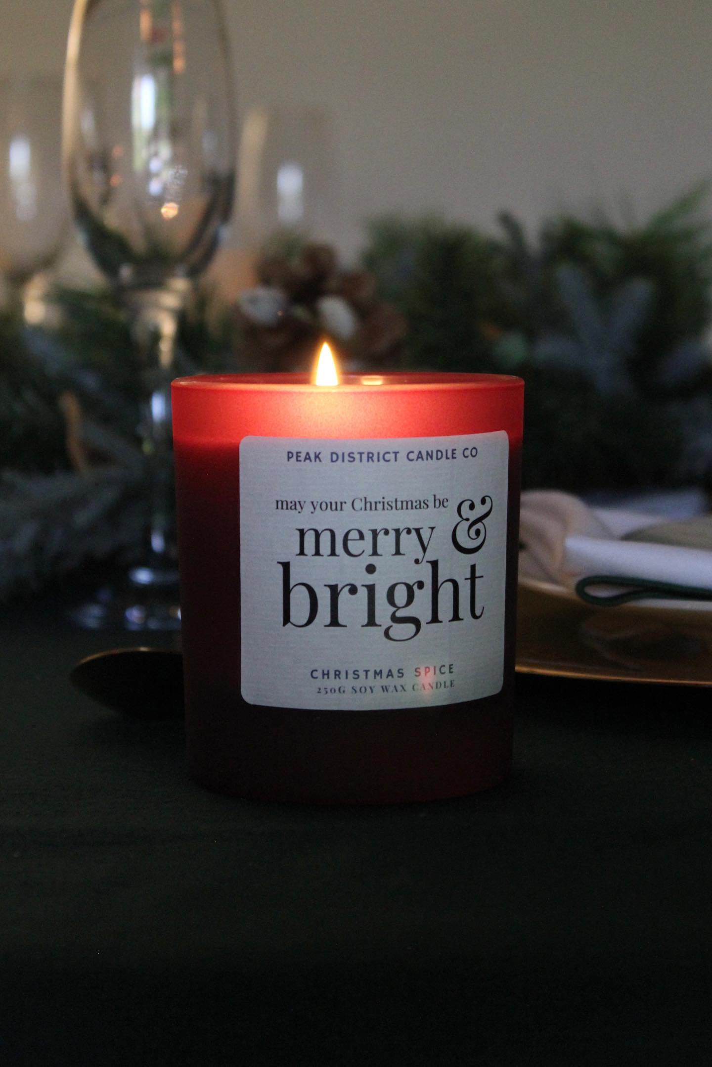 “Merry & Bright” Christmas Spice Candle