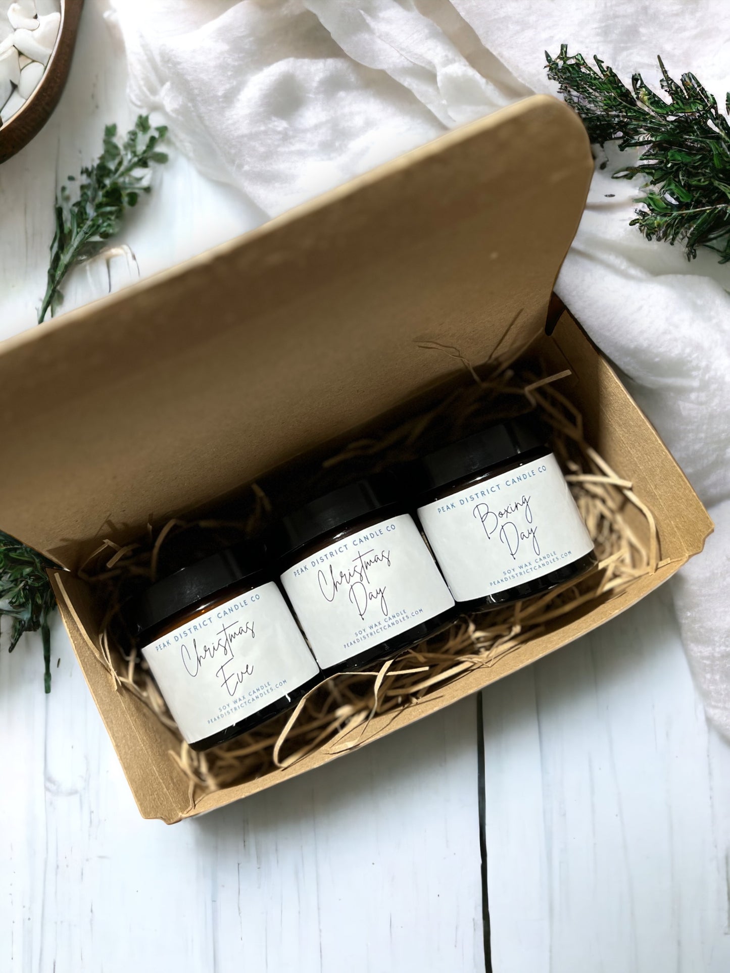 Christmas Triple Jar Candle Gift Set