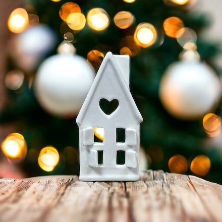 Ceramic House Tea Light Holder