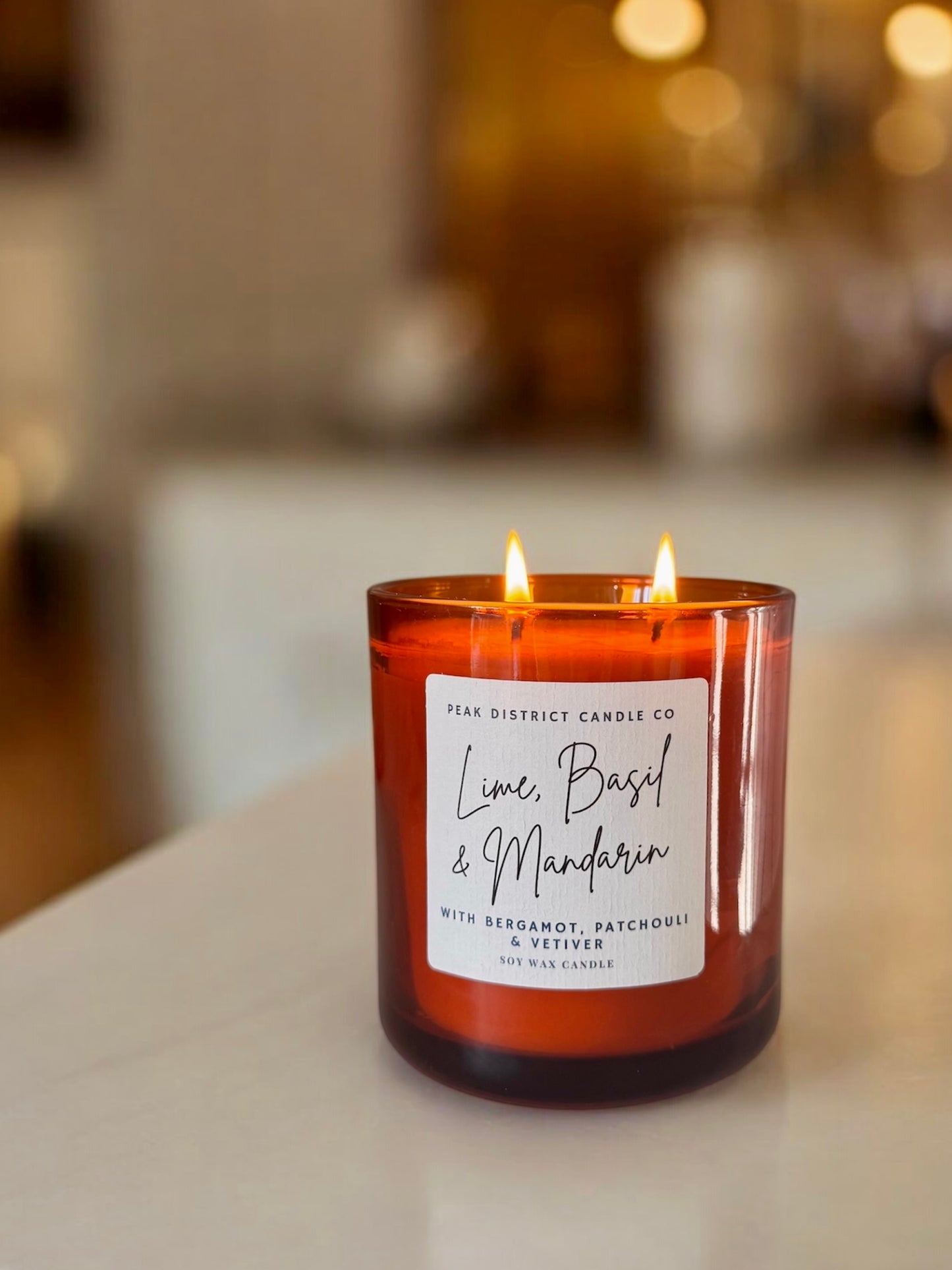 Lime, Basil & Mandarin Double Wick Candle