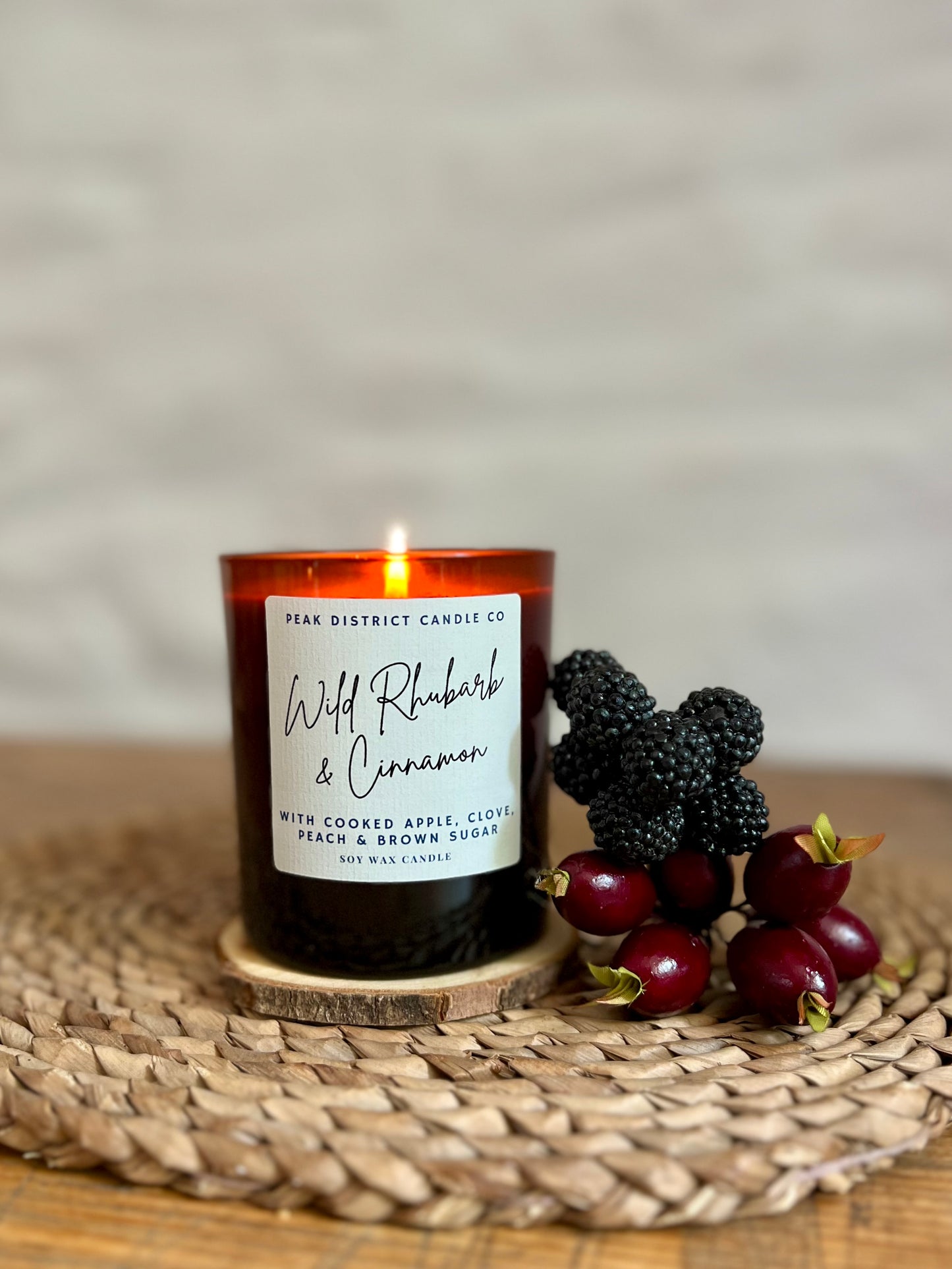 Wild Rhubarb & Cinnamon Soy Candle