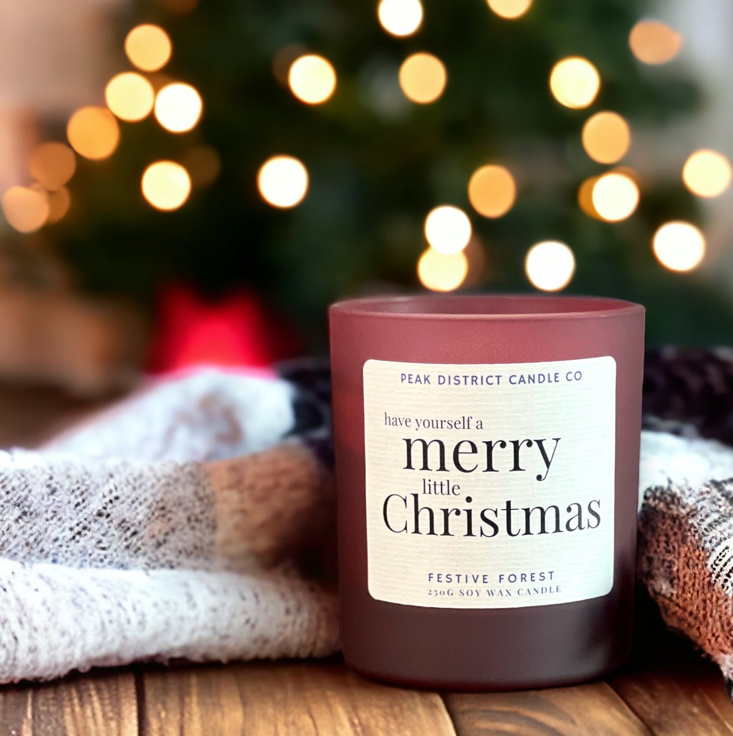 Large Festive Forest Candle