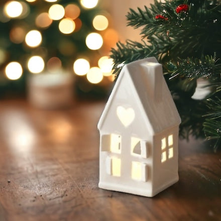 Ceramic House Tea Light Holder