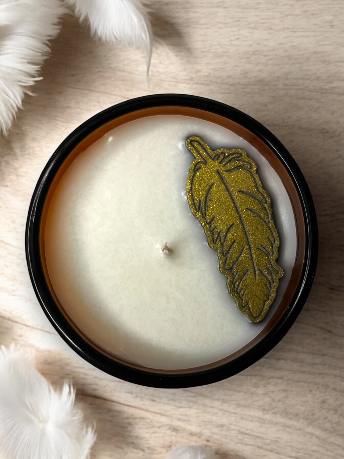 “Feathers appear…” Large Soy Candle