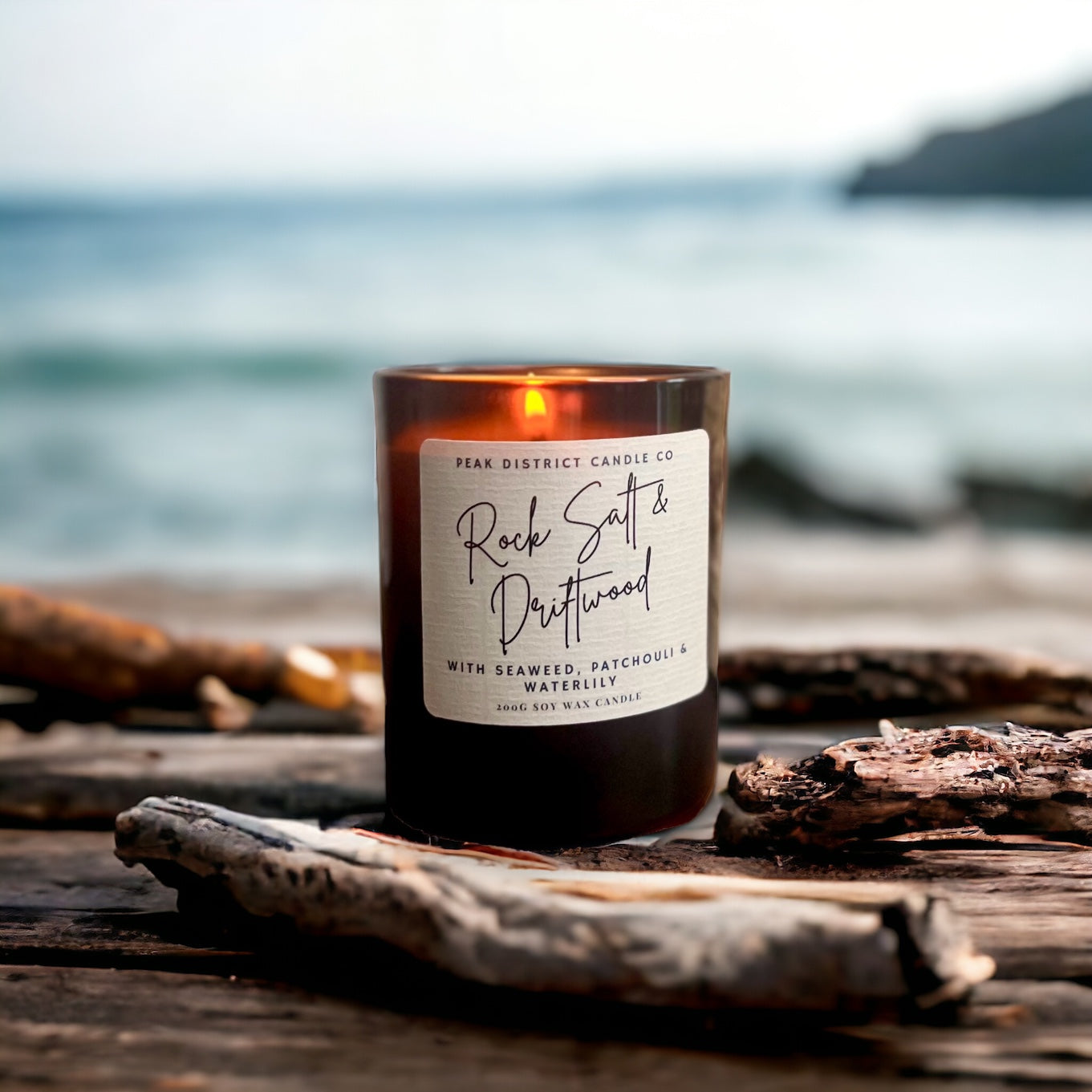 Rock Salt & Driftwood Soy Candle