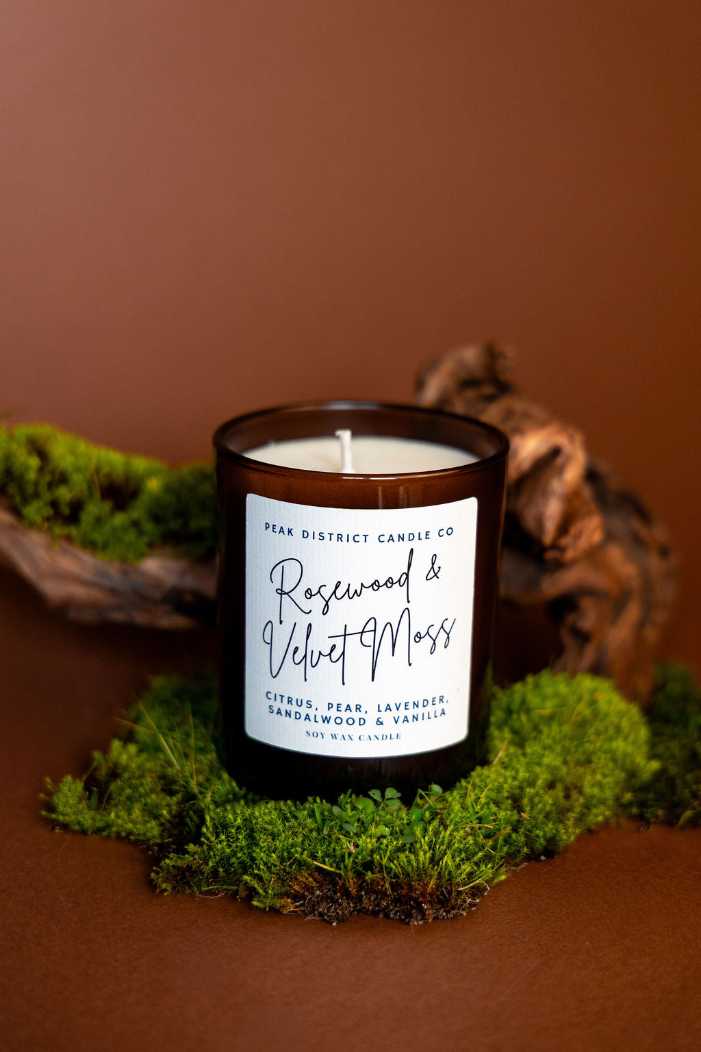 Rosewood & Velvet Moss Candle