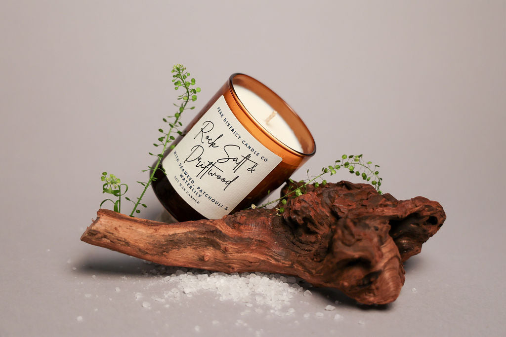 Rock Salt & Driftwood Candle