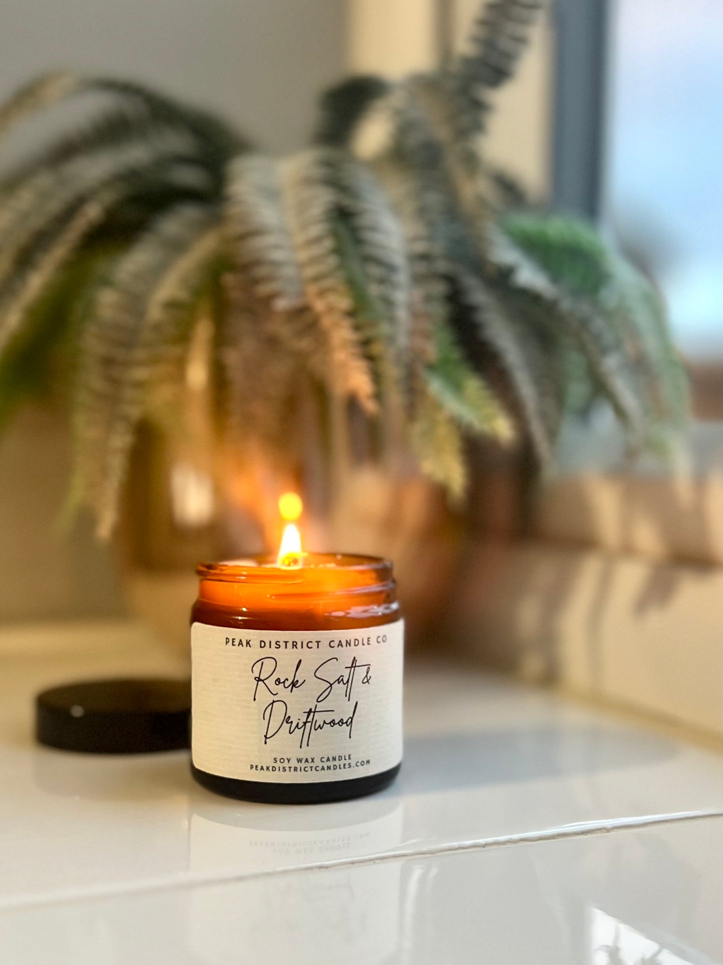 Rock Salt & Driftwood Mini Soy Candle