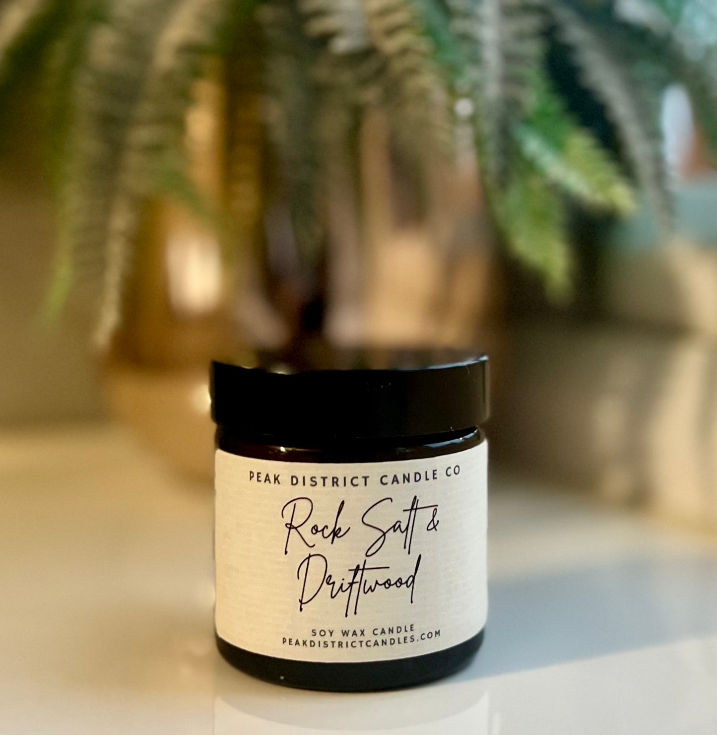 Rock Salt & Driftwood Mini Soy Candle