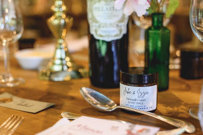 Personalised Wedding Favour Candles
