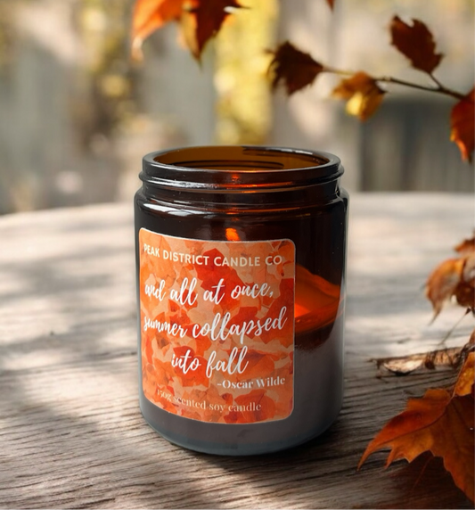 Summer collapsed into Fall Candle