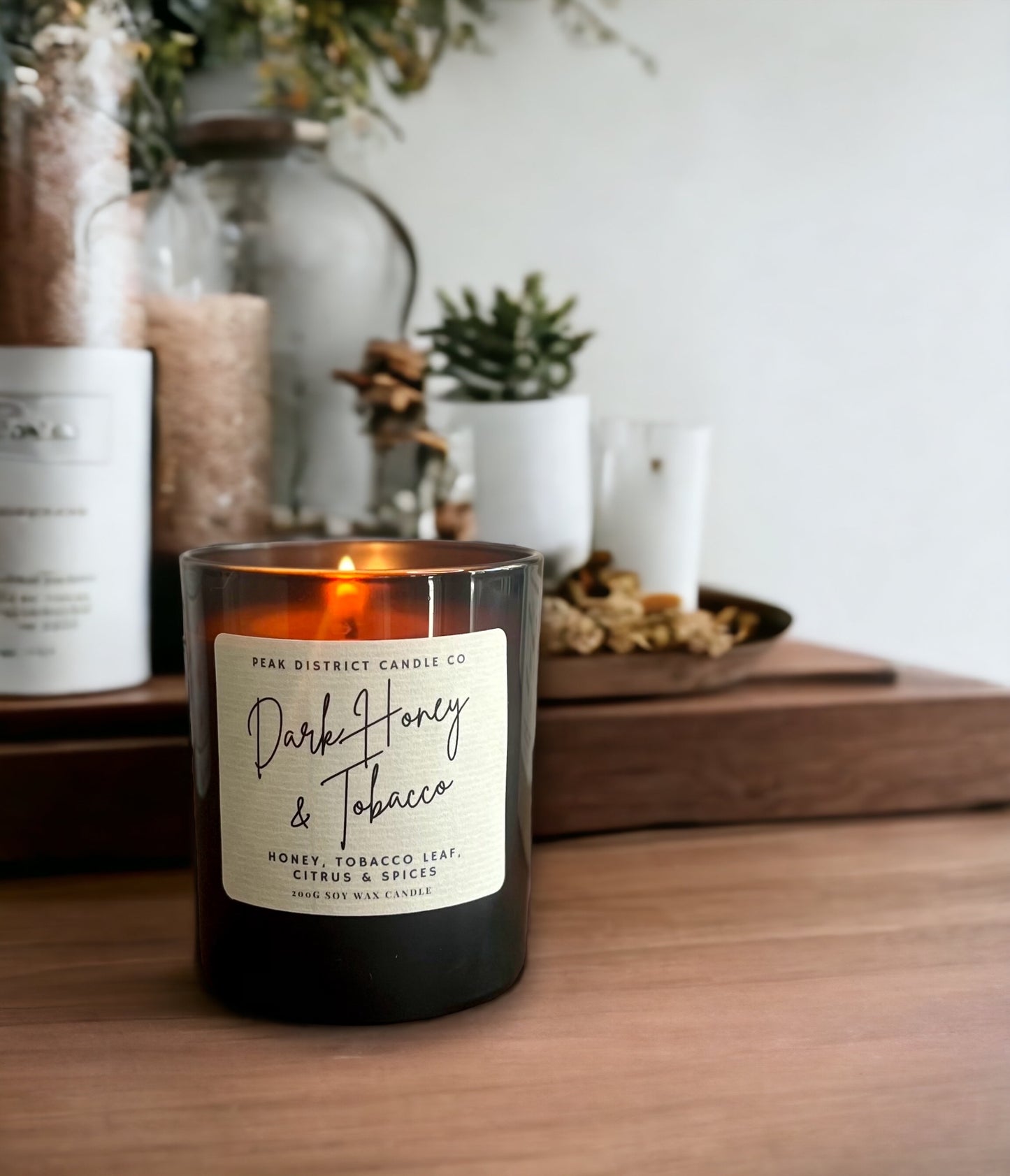 Dark Honey & Tobacco Soy Candle