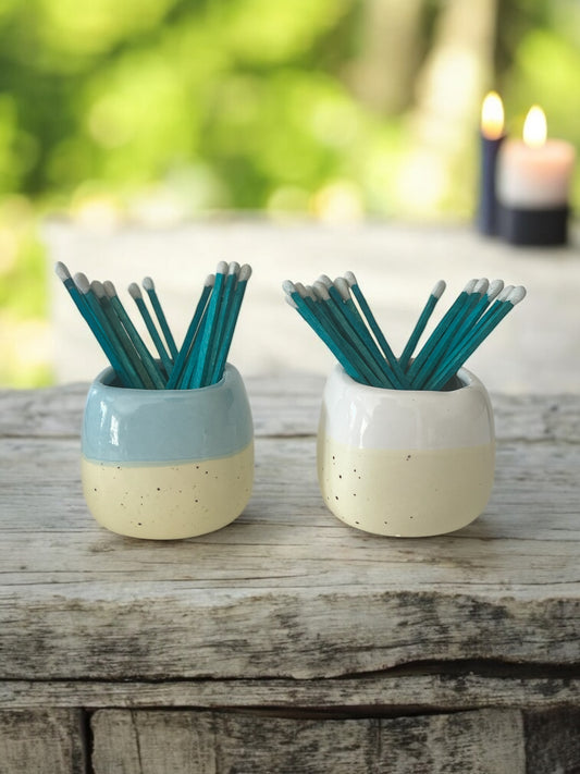 Ceramic Match Pot & Matches