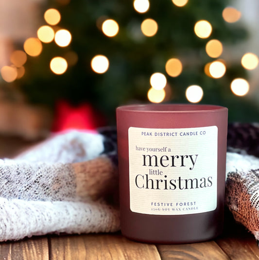 Large Festive Forest Candle