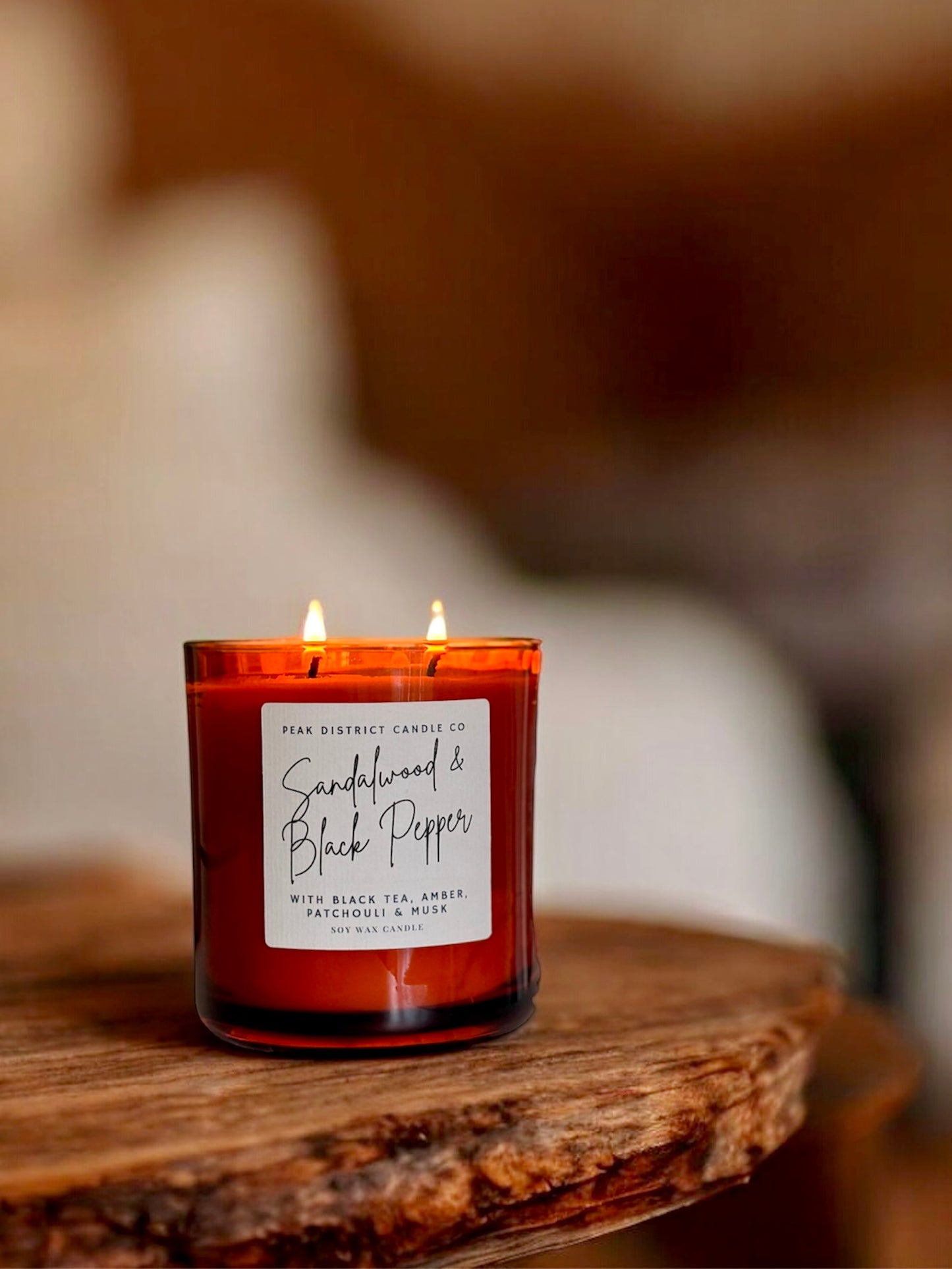 Sandalwood & Black Pepper Double Wick Candle
