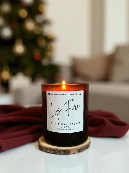 Log Fire Soy Candle