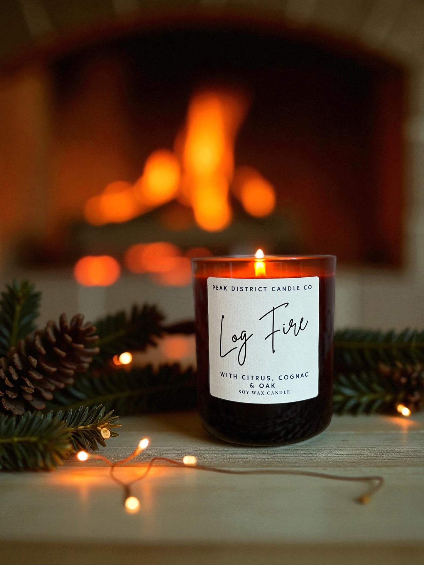 Log Fire Soy Candle