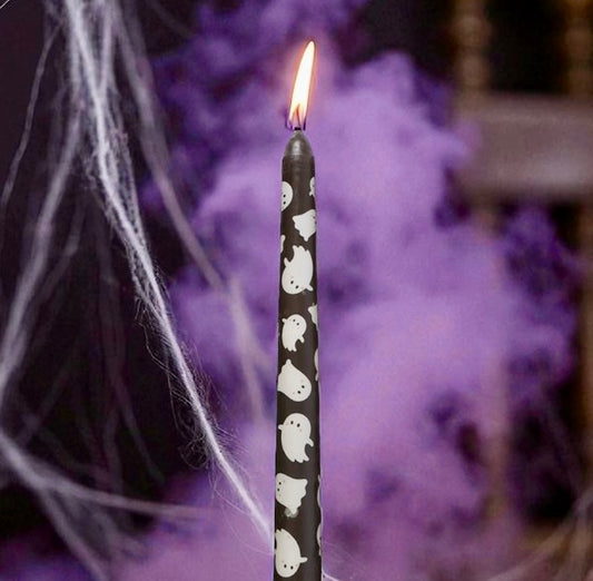 Spooky Pair of Dinner Candles