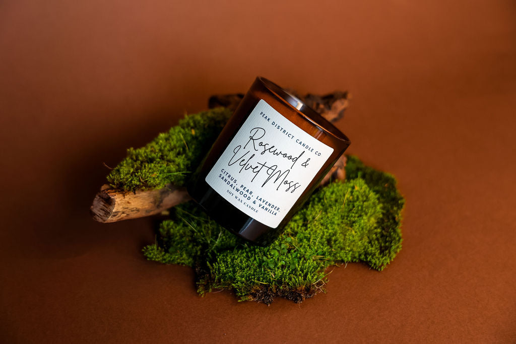 Rosewood & Velvet Moss Candle