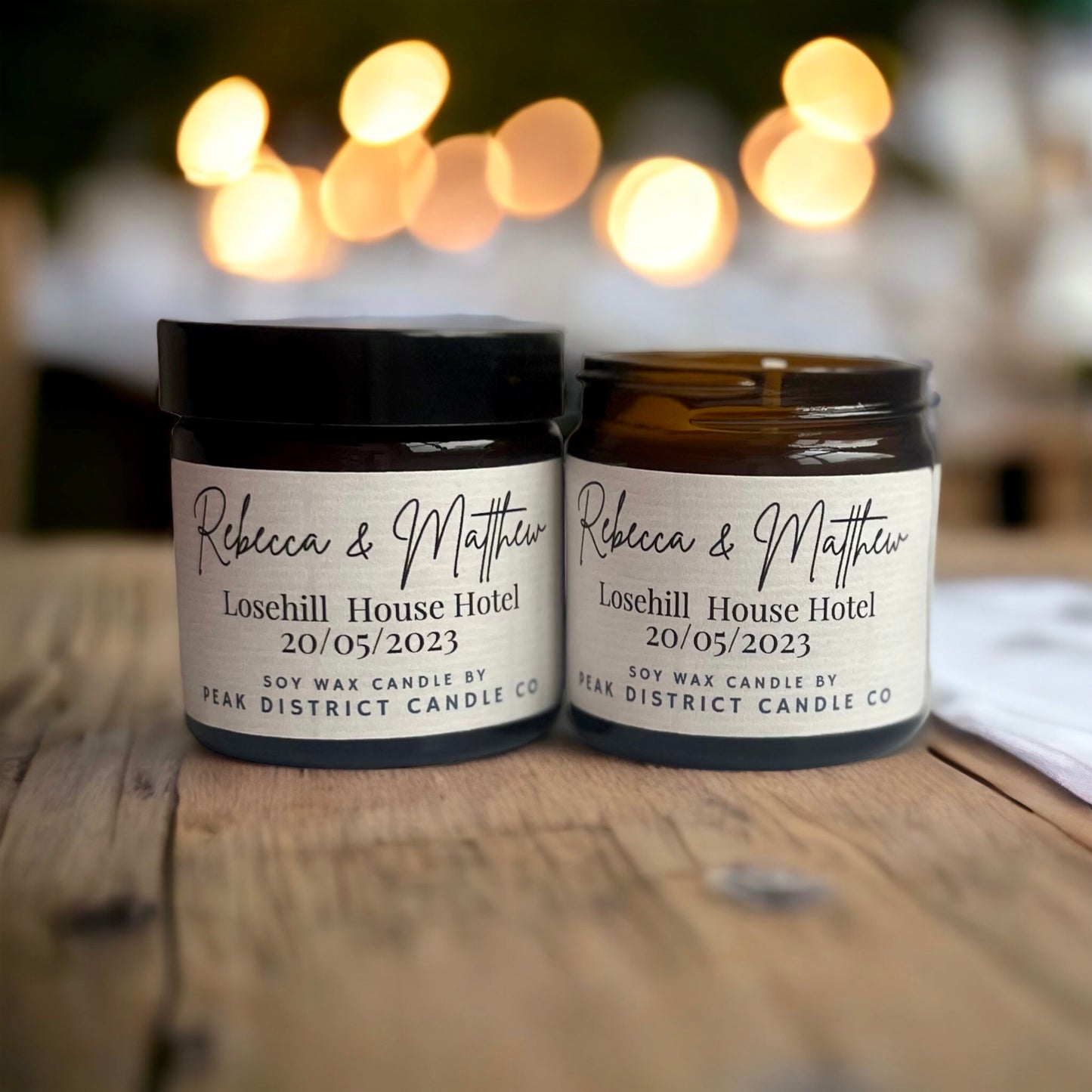 Personalised Wedding Favour Candles